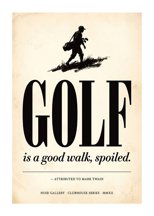 Affiche Mark Twains Golf Philosophy 