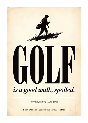 Plakat Mark Twains Golf Philosophy 