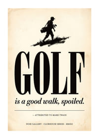 Elegant poster with classic golf vibes and humorous quote.-1