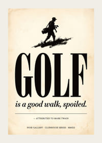 Elegant poster with classic golf vibes and humorous quote.-3