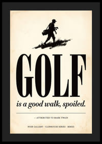 Elegant poster with classic golf vibes and humorous quote.-4