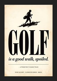 Affiche élégante à l'ambiance golfique classique et à la citation humoristique.-5