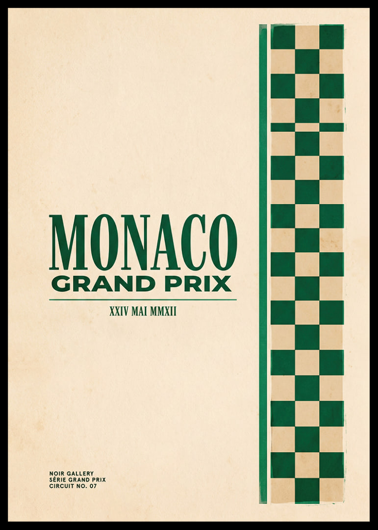 Elegant poster of the Monaco Grand Prix in classic style.-12
