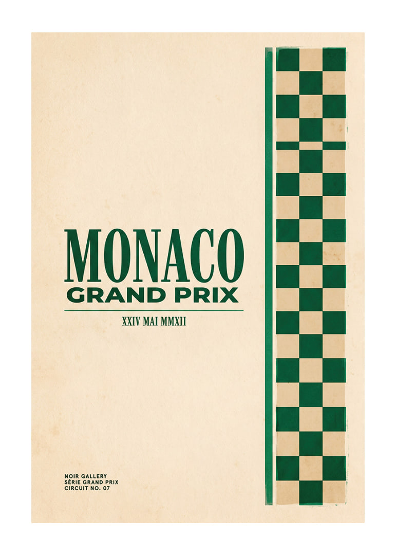 Elegant poster of the Monaco Grand Prix in classic style.-12
