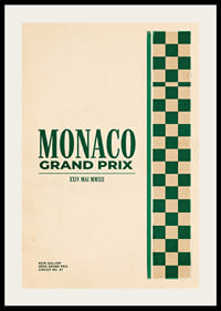 Elegant poster of the Monaco Grand Prix in classic style.-2