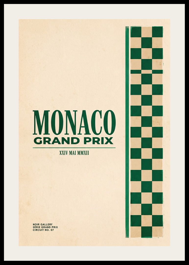 Elegant poster of the Monaco Grand Prix in classic style.-12