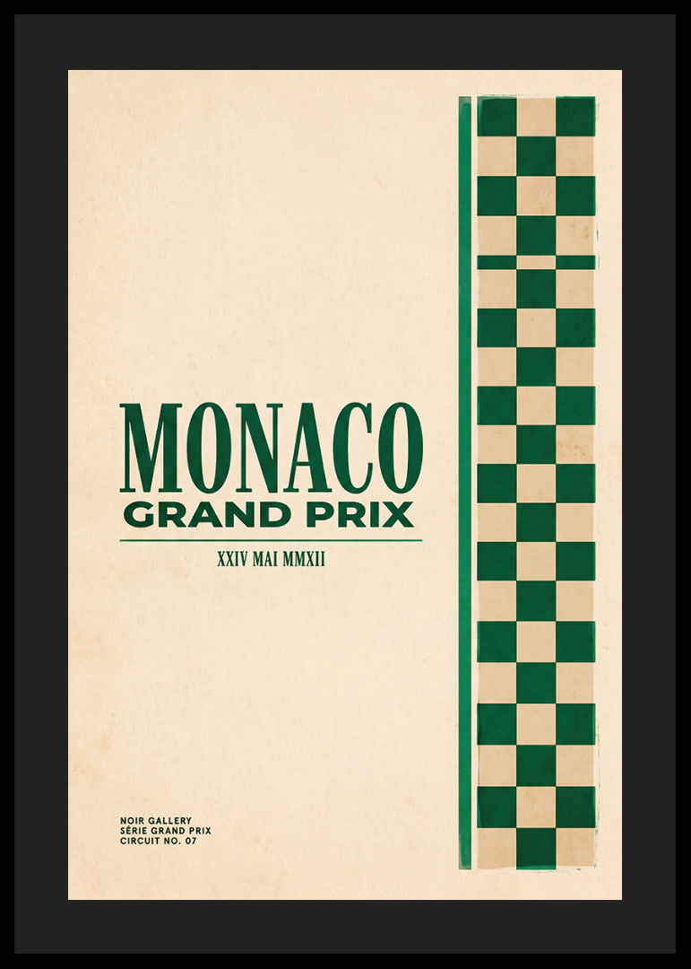 Elegant poster of the Monaco Grand Prix in classic style.-12