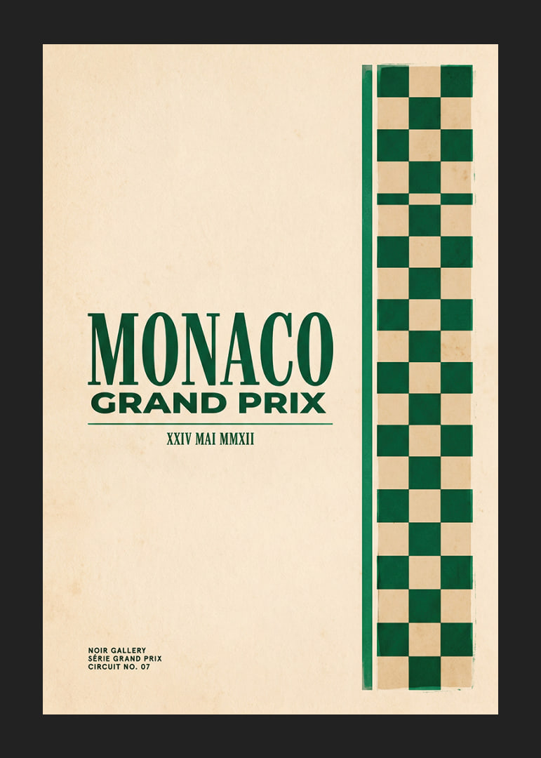 Elegant poster of the Monaco Grand Prix in classic style.-12