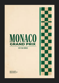Elegants Monako Grand Prix plakāts klasiskā stilā.-5
