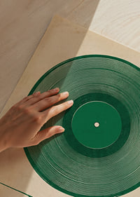 A stylish vintage poster with green vinyl vibes.-3