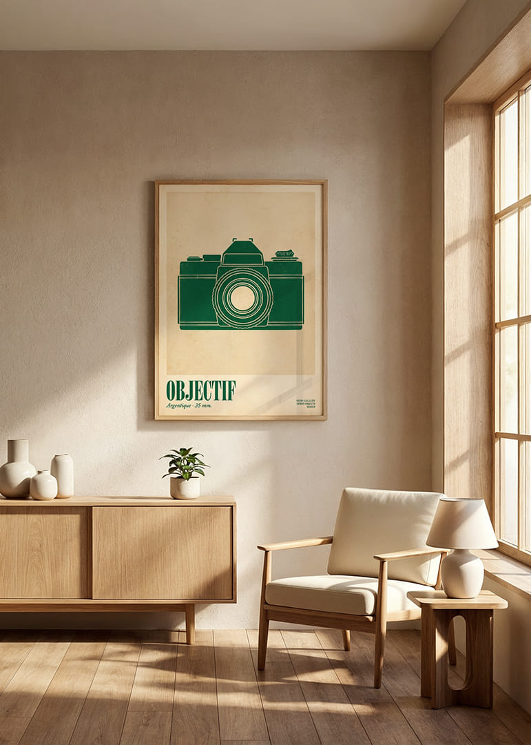 Elegants retro dizains ar fokusētu kameru nodrošina mūžīgu stilu.-12