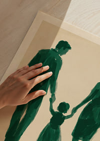 A stylish family poster with silhouettes united in harmony.-3