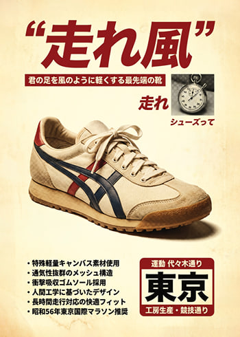 Affiche Tokyo Vintage Running Shoe