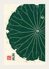 A deep green lotus leaf awakens inner peace and balance.-3