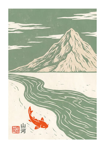 Poster Koi And Mountains