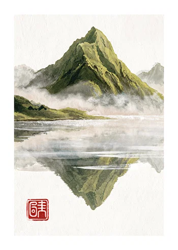 Poster Misty Mountain Echoes