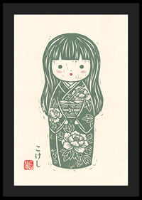 Delicate kokeshi that exudes peace and beauty.-4
