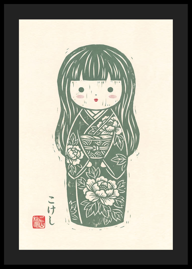 Delicate kokeshi that exudes peace and beauty.-12