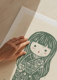 Delicate kokeshi that exudes peace and beauty.-9
