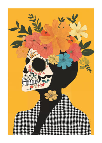Poster Floral Skull Symphony