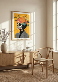 The contrast between skull and flowers fascinates and catches the eye.-8