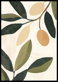 The simplicity of the olives and leaves gives the room calm and elegance.-6