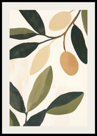 The simplicity of the olives and leaves gives the room calm and elegance.-2