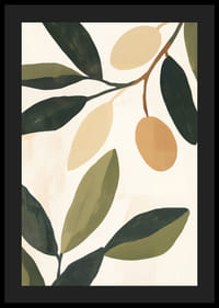 The simplicity of the olives and leaves gives the room calm and elegance.-4