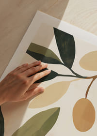 The simplicity of the olives and leaves gives the room calm and elegance.-9