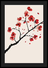 La fleur rouge rayonne d'élégance et de tranquillité.-4