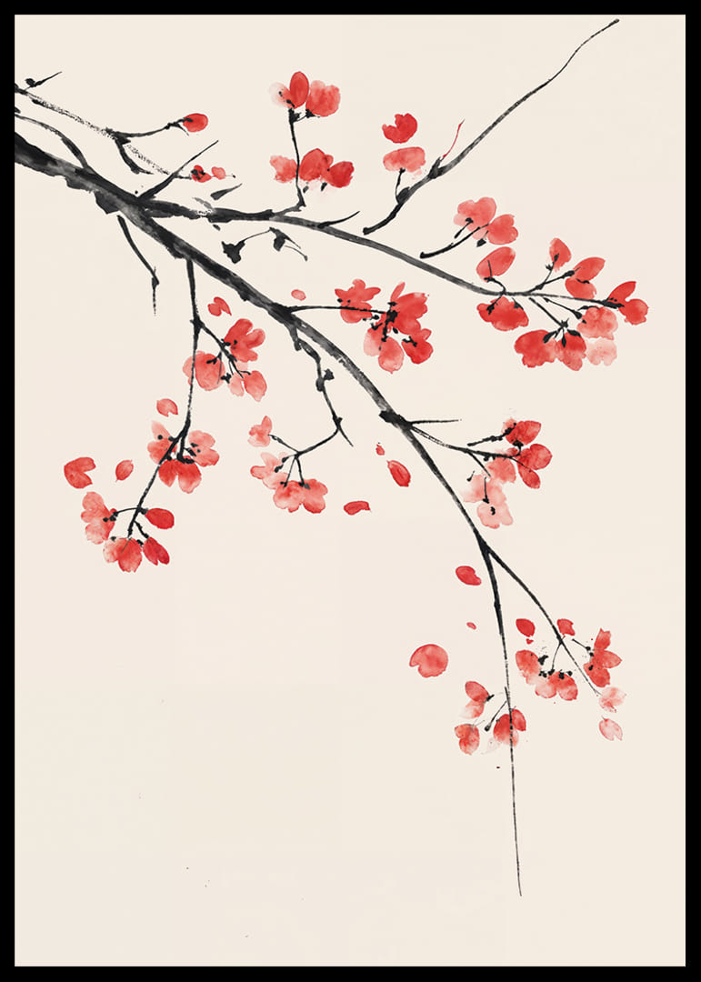 Soft cherry blossoms float against a light background.-12