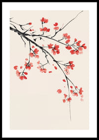 Soft cherry blossoms float against a light background.-0