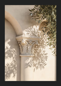 Sun-filled shadows dance over classical architecture.-5