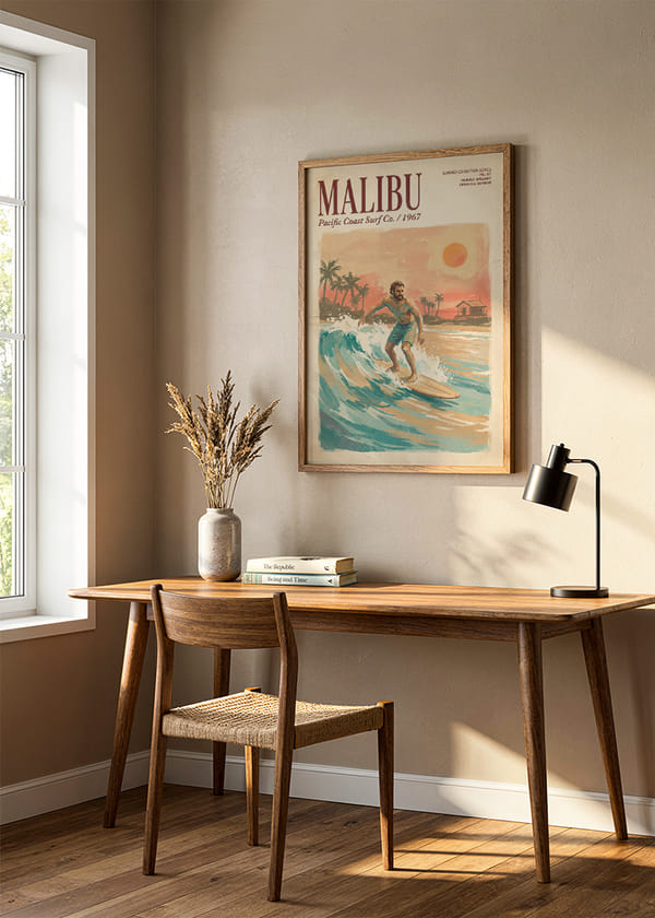 Poster Malibu Surfing crossfade