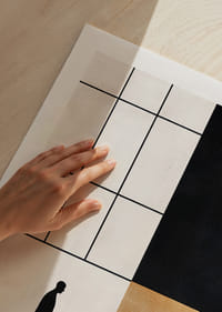 Elegant silhouette wanders towards a geometric world of contrasts.-9