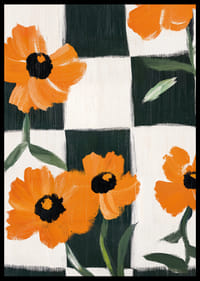 Floral patterns on a checkered background create life and energy.-6