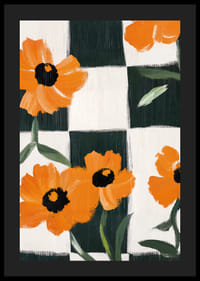 Floral patterns on a checkered background create life and energy.-4