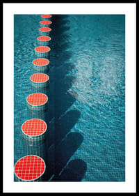 Red and blue tones create rhythmic symmetry in the water.-0