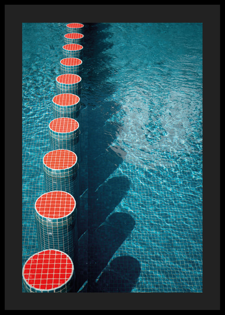 Red and blue tones create rhythmic symmetry in the water.-12