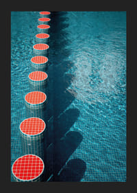 Red and blue tones create rhythmic symmetry in the water.-5