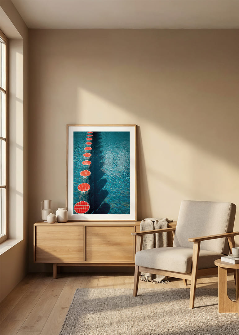 Red and blue tones create rhythmic symmetry in the water.-12