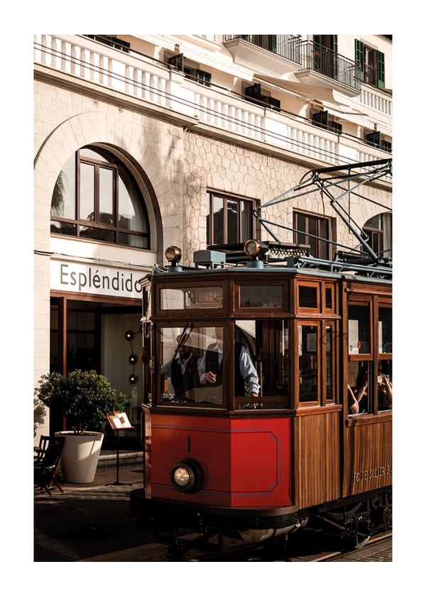 Poster Palma de Mallorca The Red Tram
