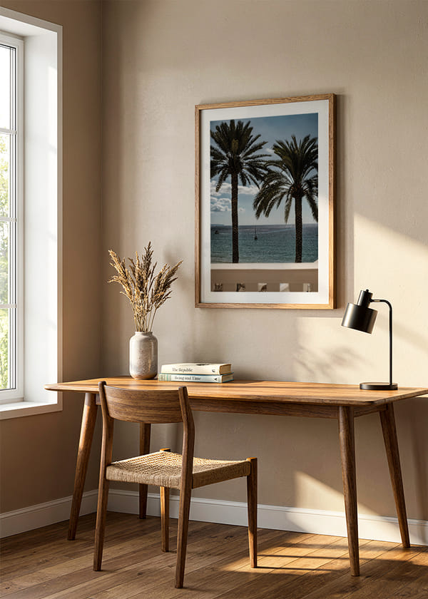 Poster Palm Framed Sea crossfade