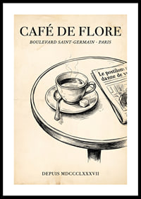 Elegant kaffeflärd från Paris charmiga boulevarder.-0