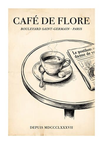Poster Café De Flore