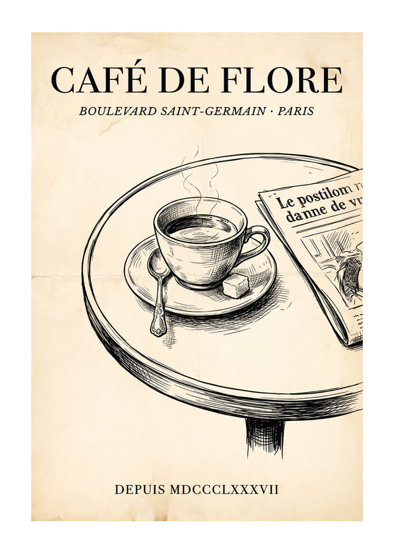 Aromă elegantă de cafea de pe bulevardele fermecătoare ale Parisului.-12