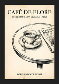 Elegant kaffeflärd från Paris charmiga boulevarder.-5