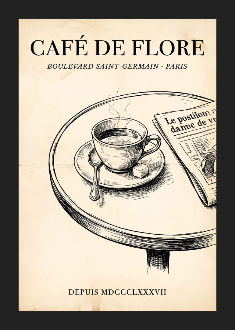 Aromă elegantă de cafea de pe bulevardele fermecătoare ale Parisului.-12