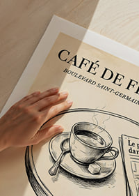 Elegant kaffeflärd från Paris charmiga boulevarder.-9