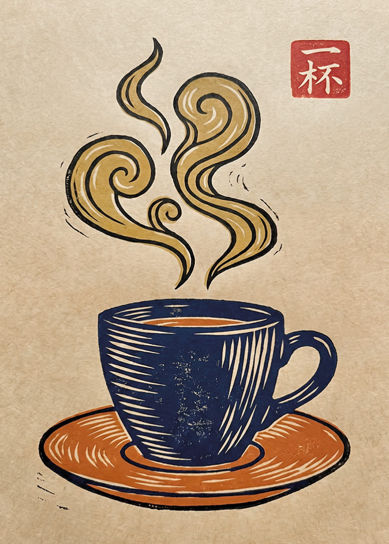 Une tasse de café fumante, présentée dans un style artistique élégant.-12